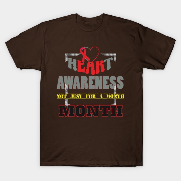 Heart disease awareness month T-Shirt by TeeText